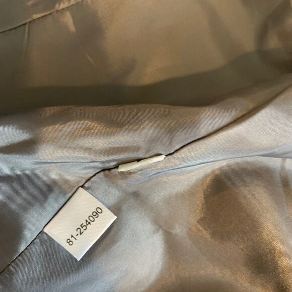 Ann Taylor Blazer Women 8 Taupe One Button Front Pockets Wool Blend Notch Career - Picture 10 of 12